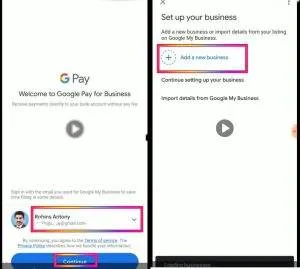 Google My Business Account Selection