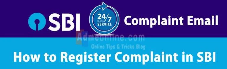 Online SBI complaint Email id SBI Card complaint Email id
